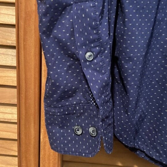 Men's Denim & Flower Long Sleeve Button Up Shirt Med Pre-Owned - Picture 4 of 7